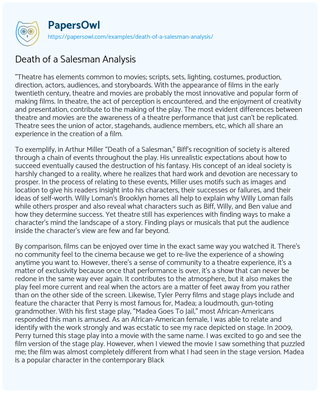 resilience in death of a salesman essay