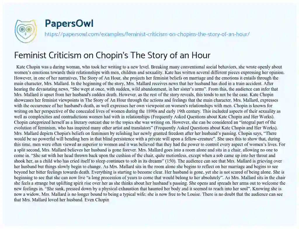 feminist-criticism-on-chopin-s-the-story-of-an-hour-free-essay