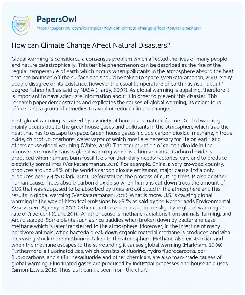 Essay on How Can Climate Change Affect Natural Disasters?