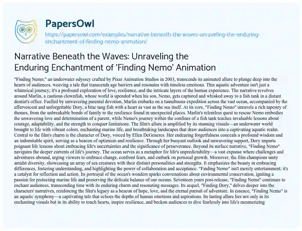 Narrative Beneath the Waves: Unraveling the Enduring Enchantment of ...