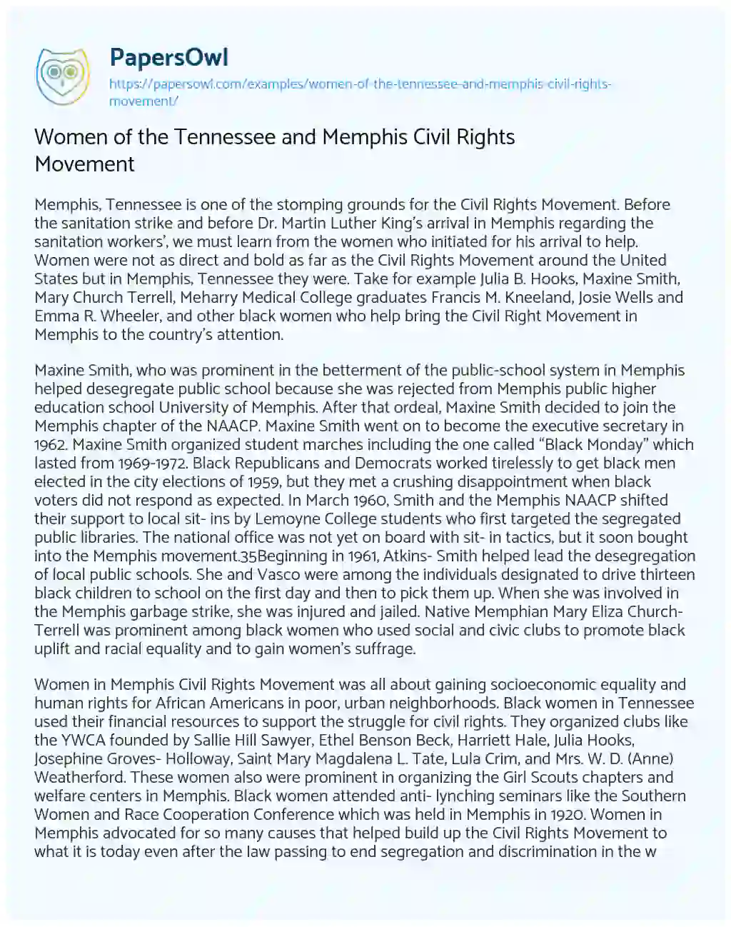 womens rights movement essay
