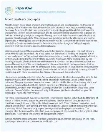 Essay on Scientific Innovation in Einstein Theory