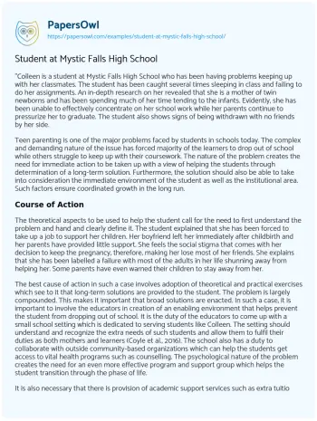 Essay on Student at Mystic Falls High School