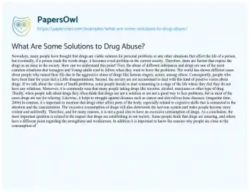 Essay on The Complex Impact of Drugs in Modern Society