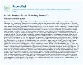 Essay on How is Beowulf Brave: Unveiling Beowulf’s Remarkable Bravery