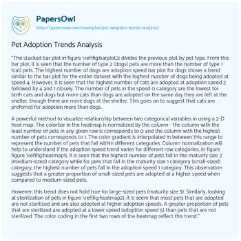 Essay on Pet Adoption Trends Analysis