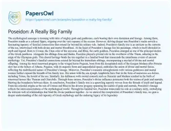 Essay on Poseidon: a Really Big Family