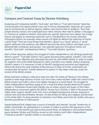 Essay on Compare and Contrast Essay by Desiree Holmberg