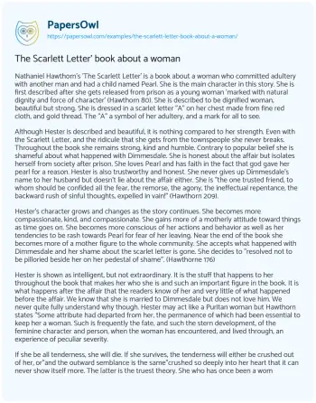 Essay on The Scarlett Letter’ Book about a Woman