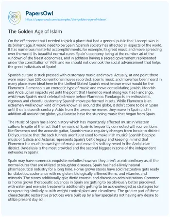 Essay on The Golden Age of Islam