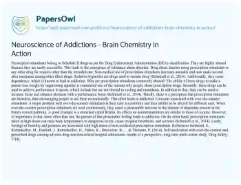 Essay on Neuroscience of Addictions – Brain Chemistry in Action