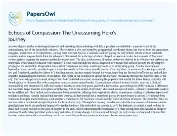 Essay on Echoes of Compassion: the Unassuming Hero’s Journey