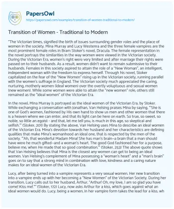 Essay on Transition of Women – Traditional to Modern