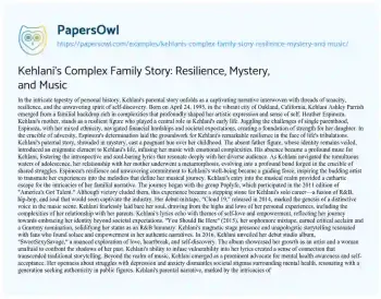 Essay on Kehlani’s Complex Family Story: Resilience, Mystery, and Music