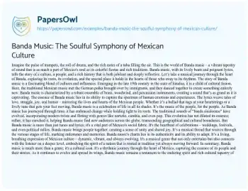 Essay on Banda Music: the Soulful Symphony of Mexican Culture