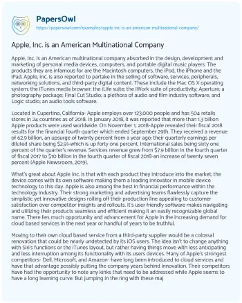 Essay on Digital Innovation through Apple Systems