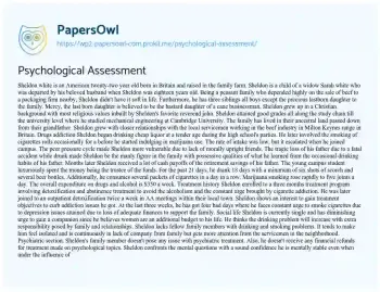 Essay on Psychological Assessment