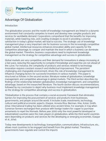 Essay on What are the Disadvantages of Globalization