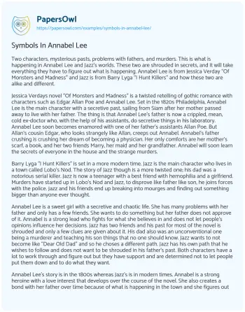 Essay on Symbols in Annabel Lee