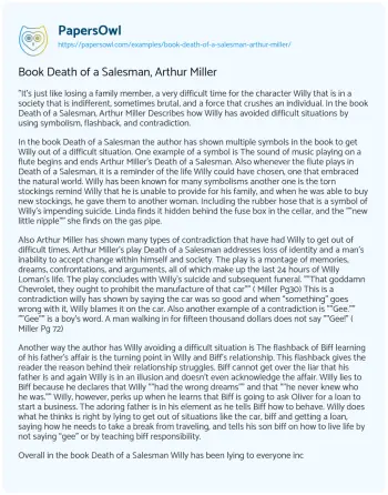 Essay on Book Death of a Salesman, Arthur Miller