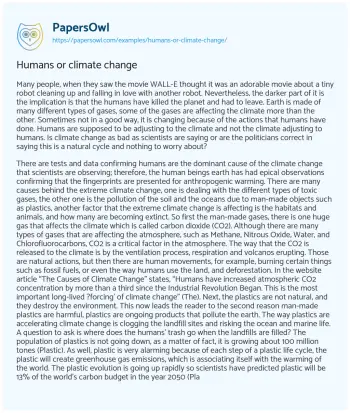 Essay on Human Impact on Climate Change: an In-depth Exploration