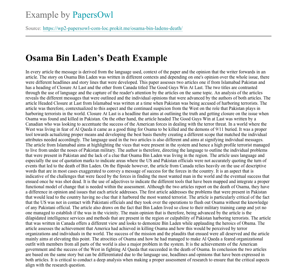 Essay on Osama Bin Laden | Free Essay Examples to Spark Your Writing Enthusiasm | WePapers osama bin laden essay