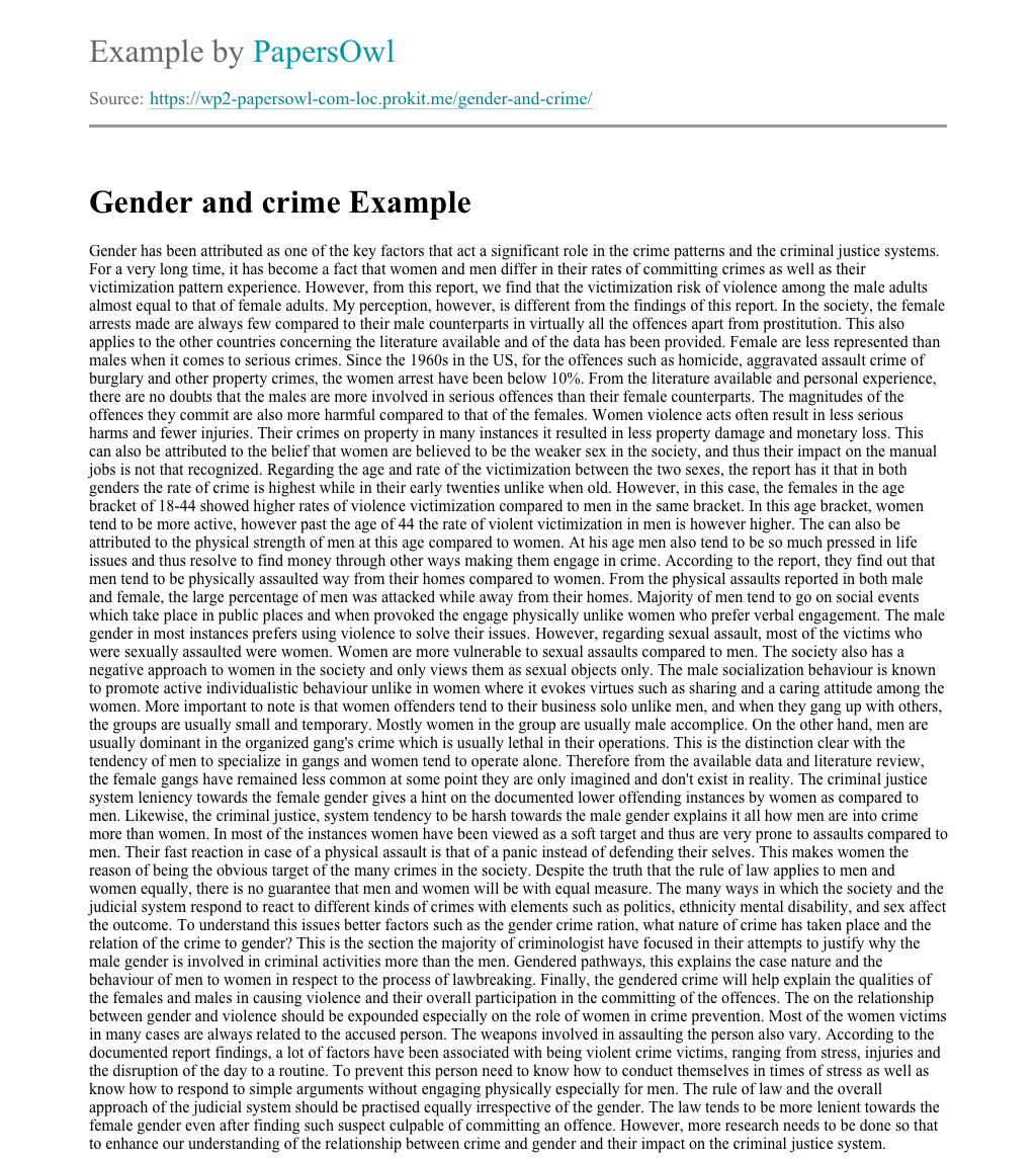 Gender Inequality In Law Enforcement Essay
