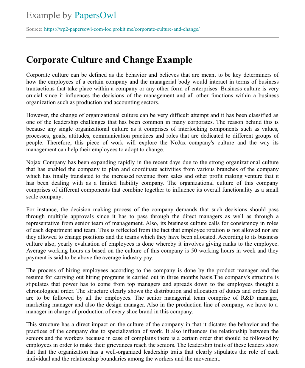 research paper about corporate culture