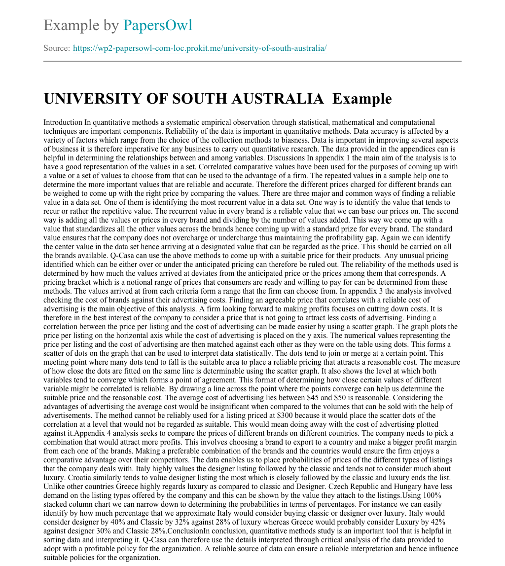 essay south australia
