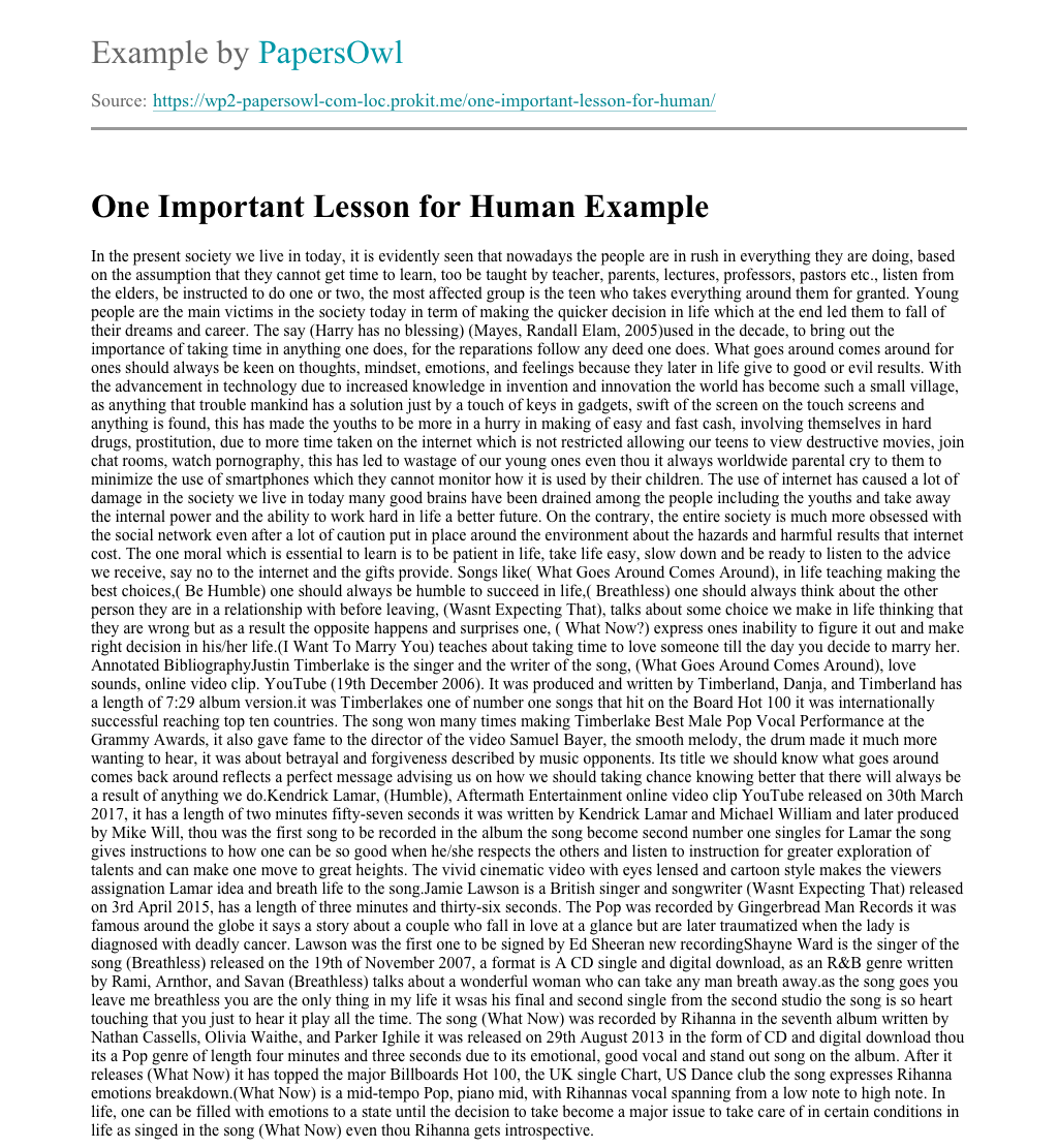 Essay about human development