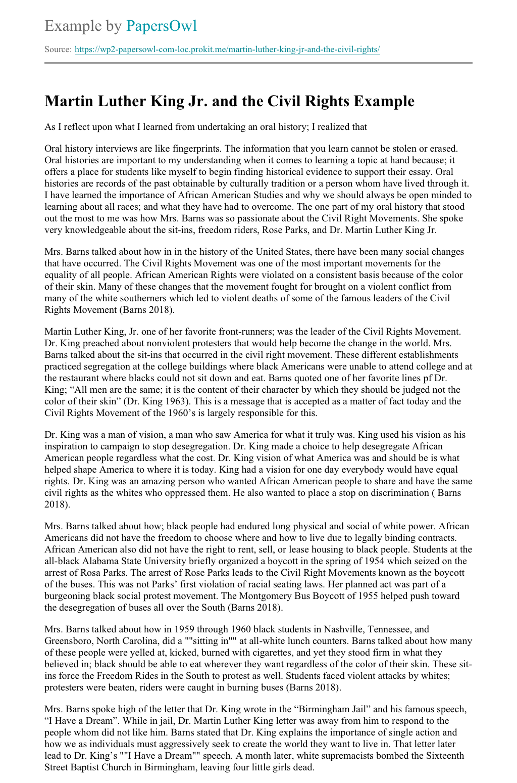 Martin Luther King Jr and Civil Rights Movement - Free Essay Example - Words | blogger.com