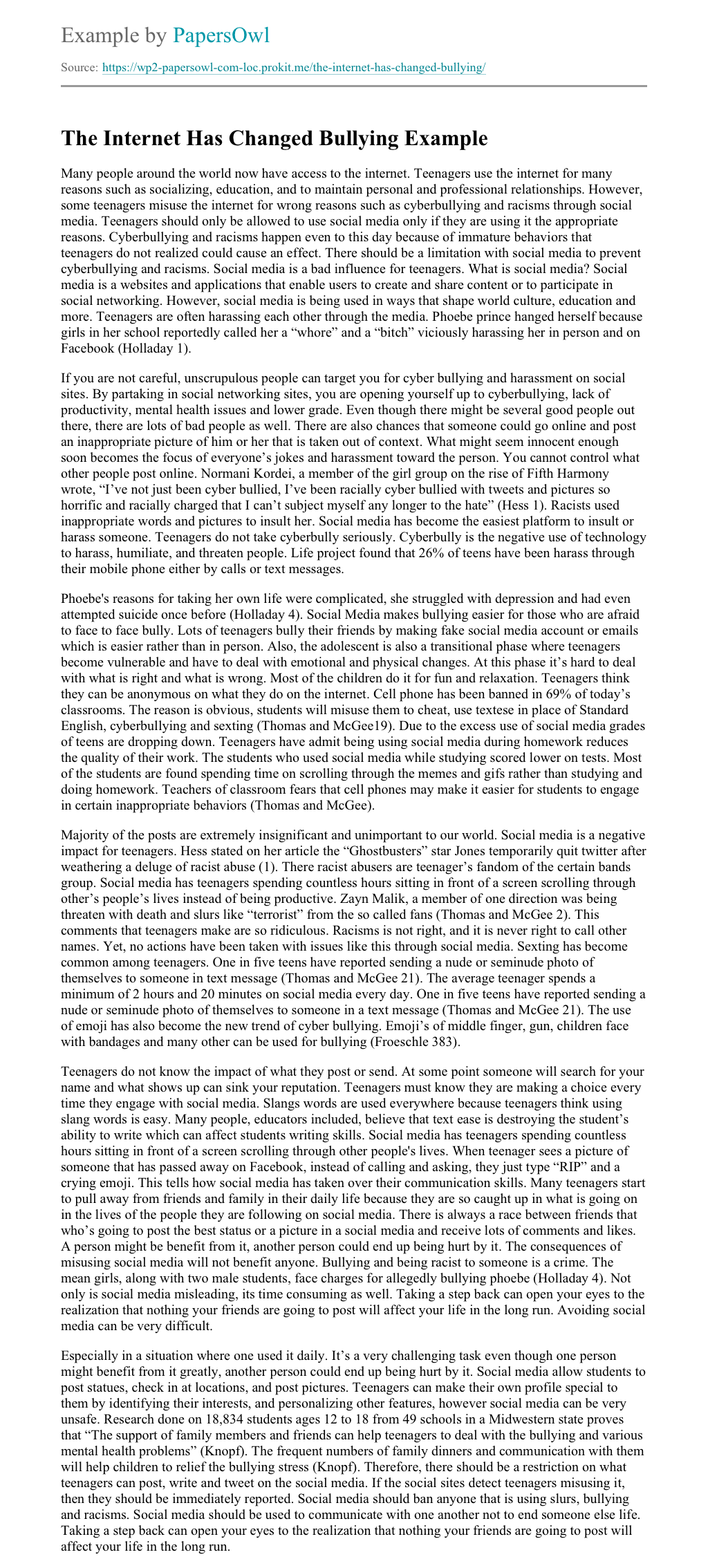 Essay over bullying 06 image