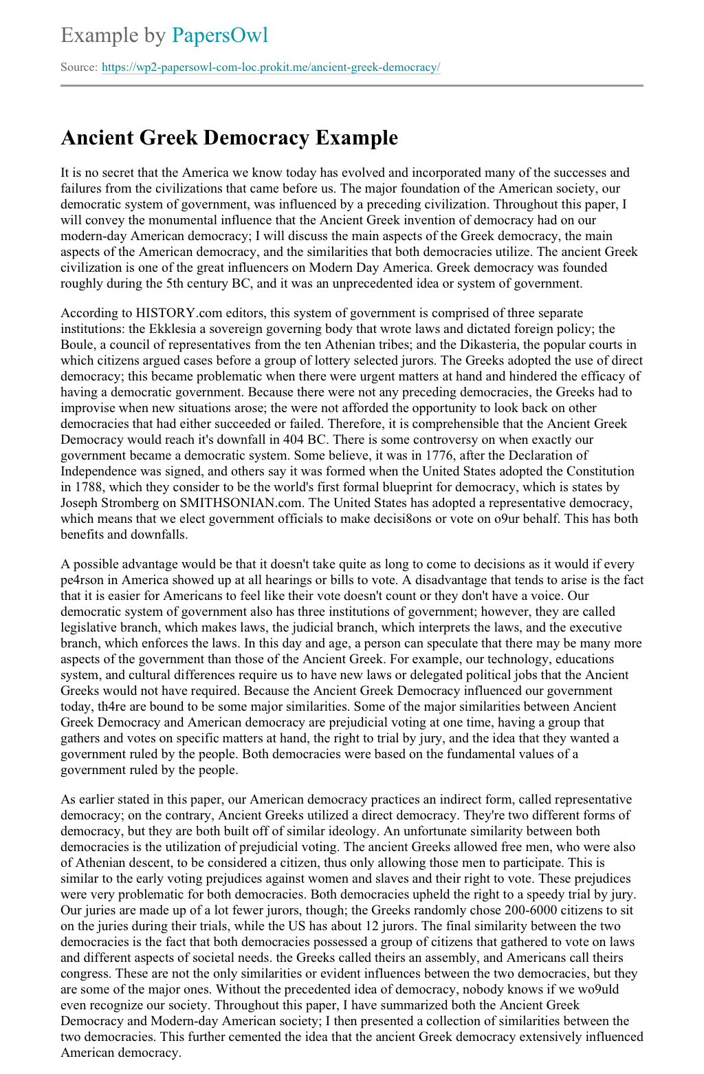 Essay on greece