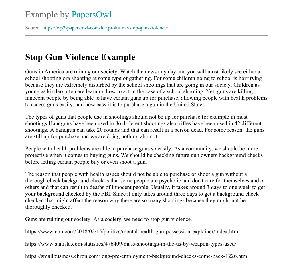 essay stop violence