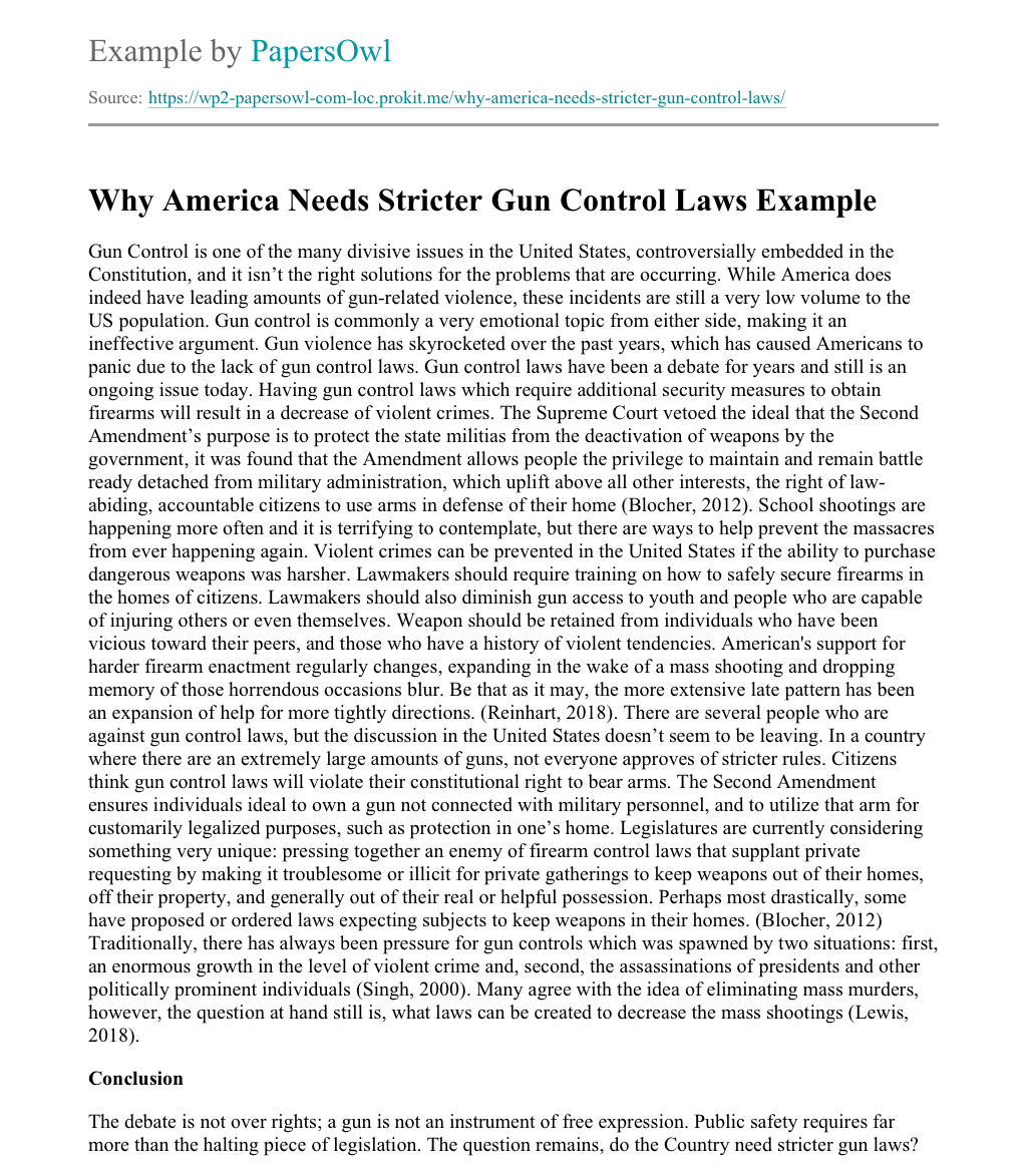 research paper on gun laws