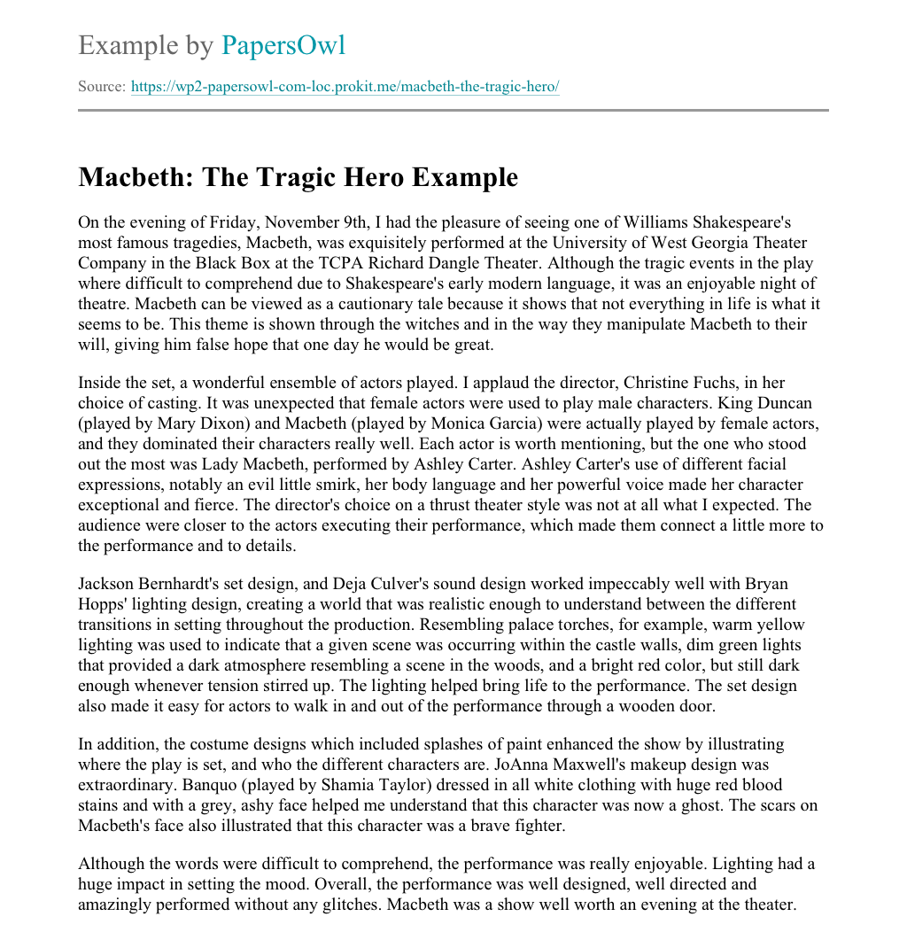 Macbeth The Tragic Hero Free Essay Example PapersOwl macbeth-the-tragic-hero-free-essay-example-papersowl