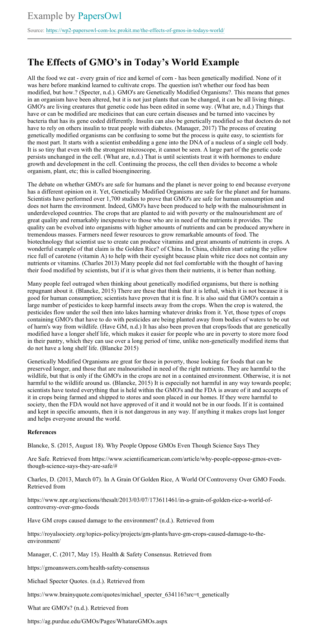 Genetically modified food essay conclusion image