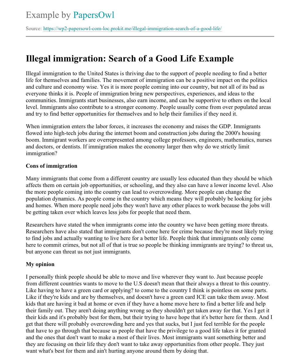 immigration difficulties essay