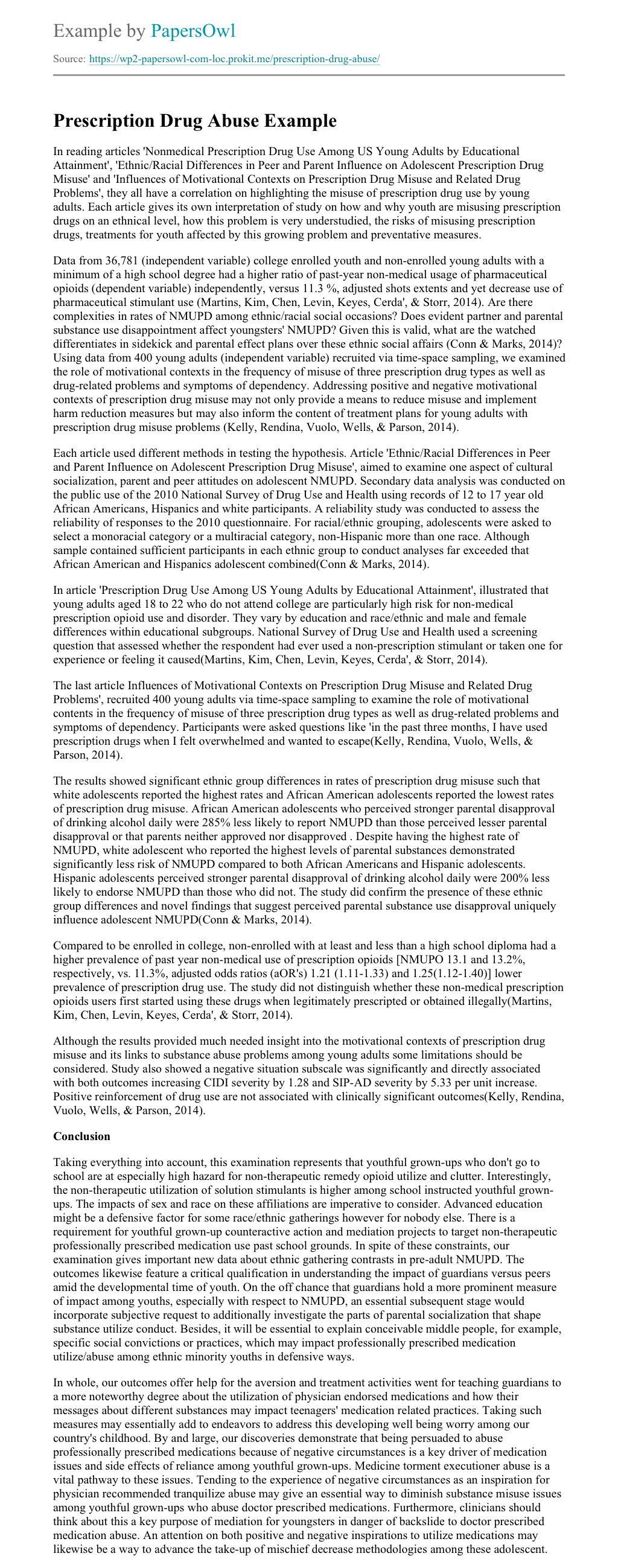 Essay on substance abuse
