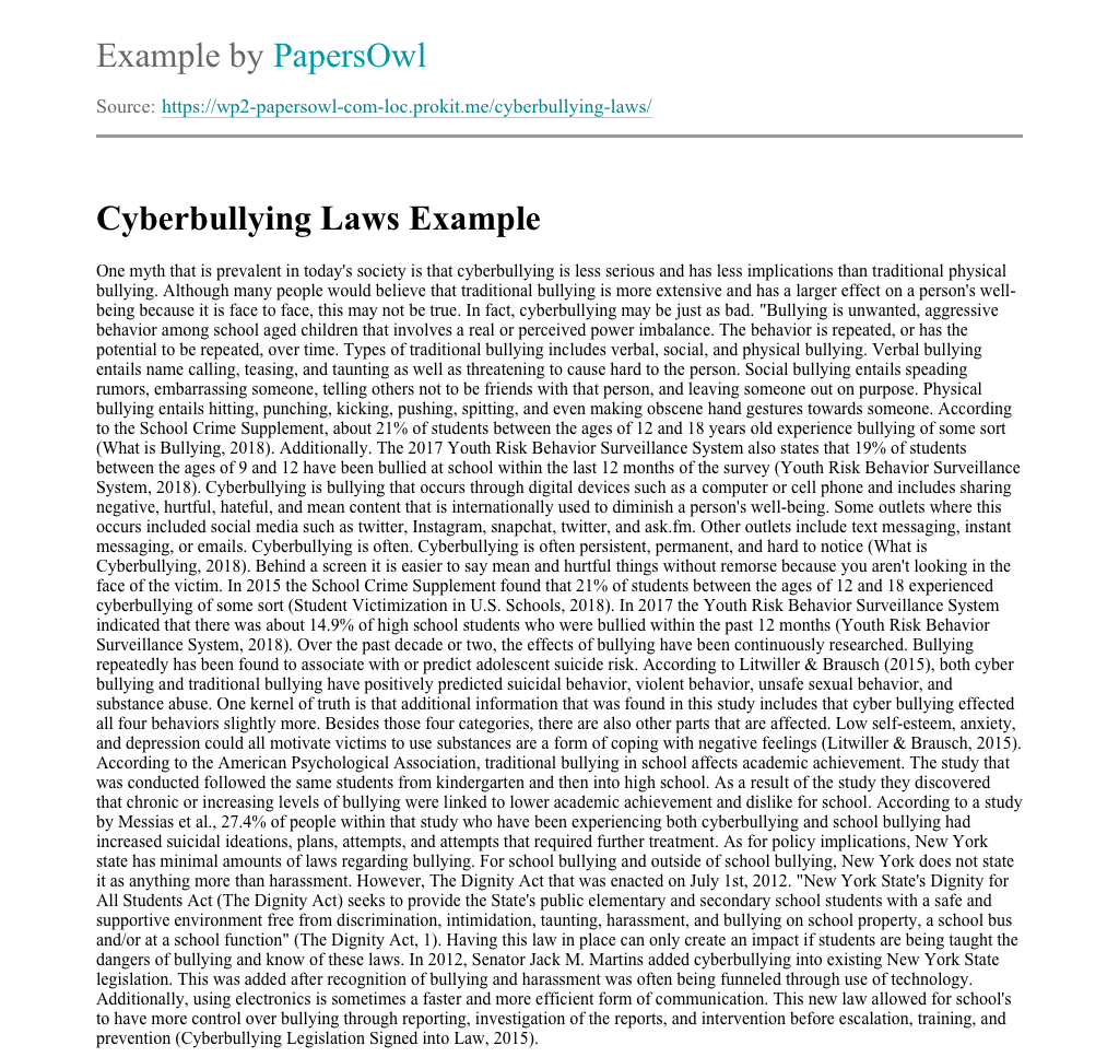cyberbullying research paper statement of the problem