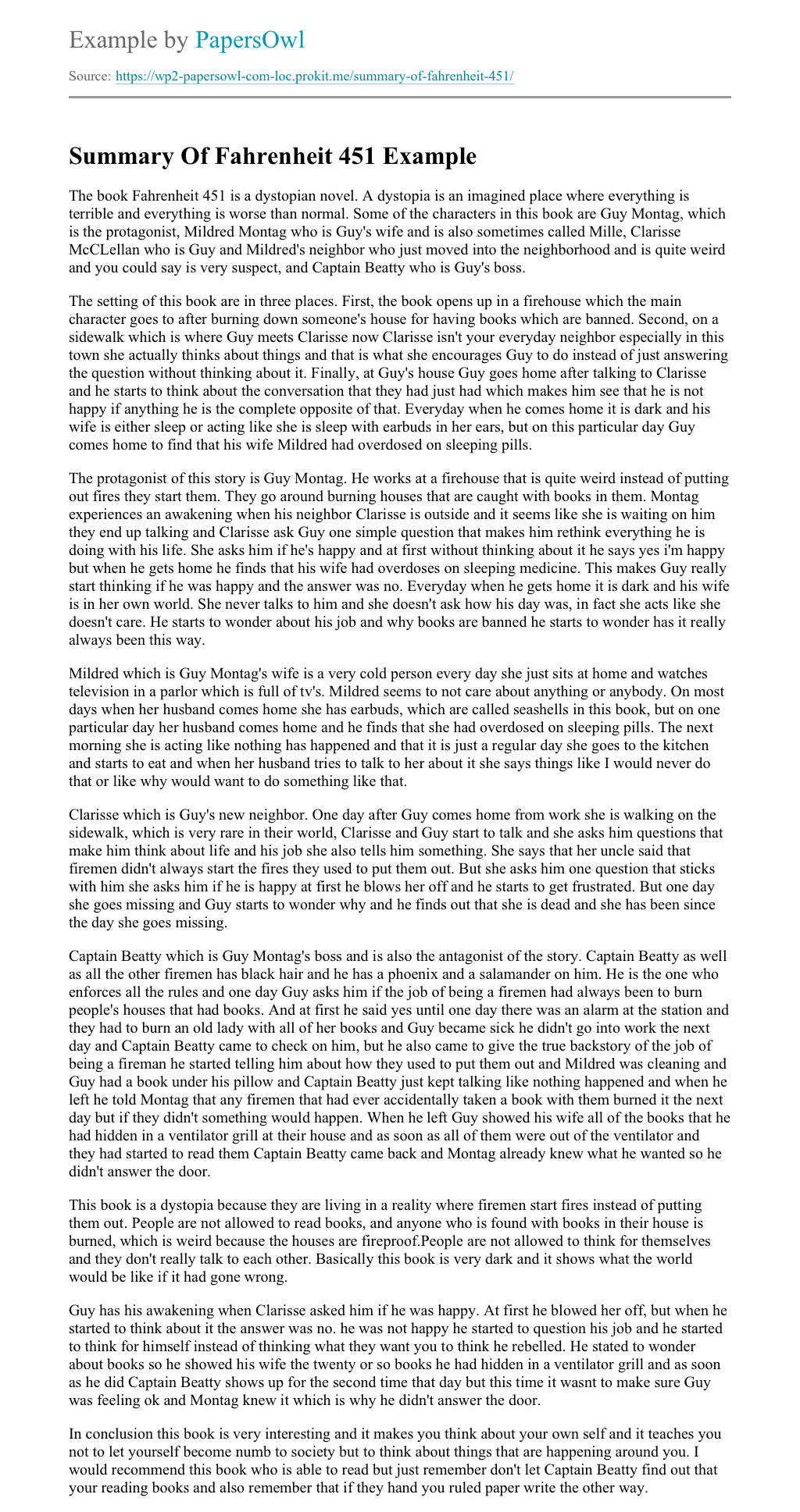 Fahrenheit 451 free essay Fahrenheit 451 free essay image