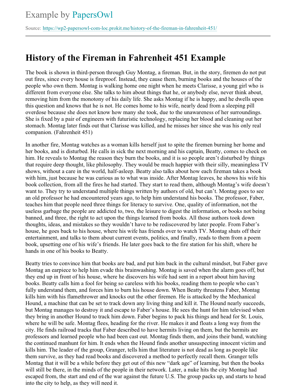 Fahrenheit Essay | Bartleby essay questions for fahrenheit 451
