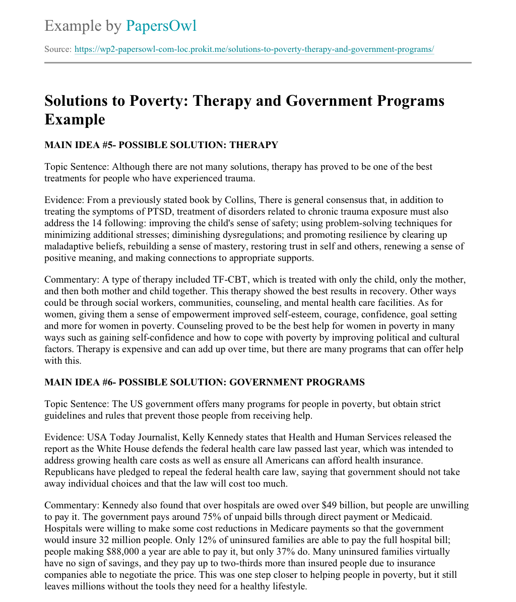 Solution for poverty picture