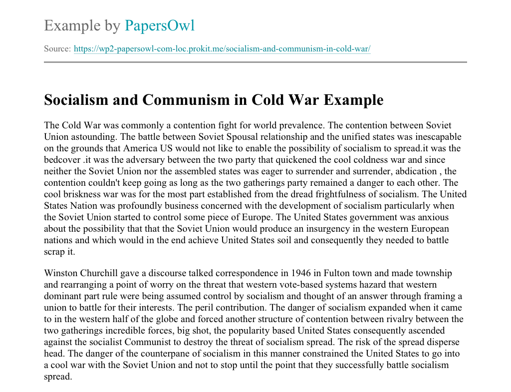 war communism essay