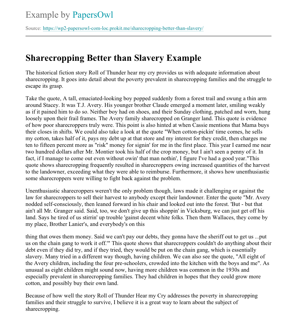 What long-term effect did sharecropping have on the economy of the south? image
