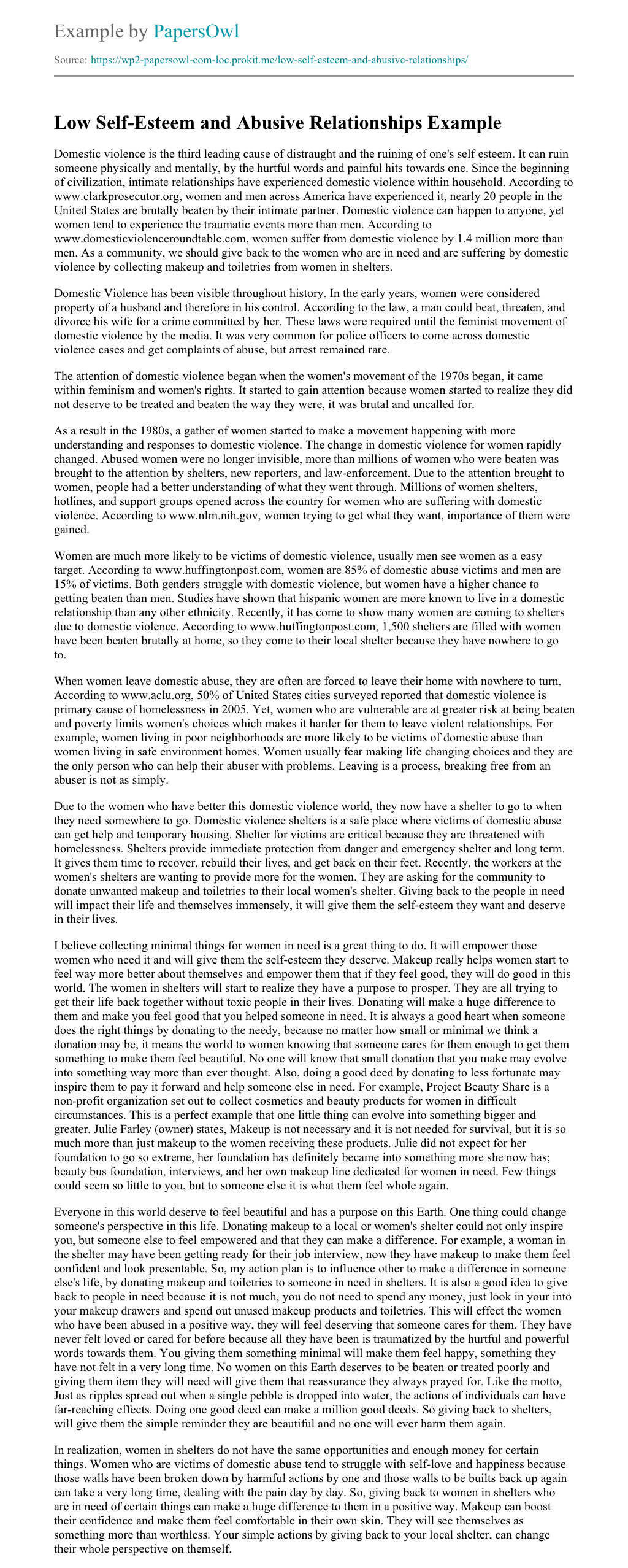 Essay On Abusive Relationships