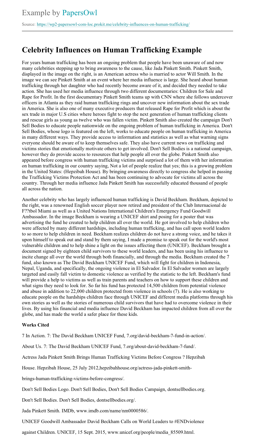 Celebrities influence on society picture