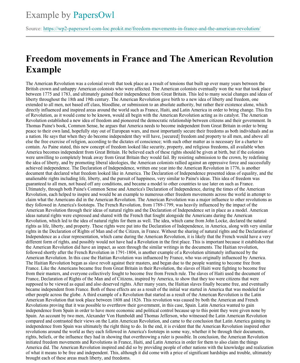 essay about the freedom movement