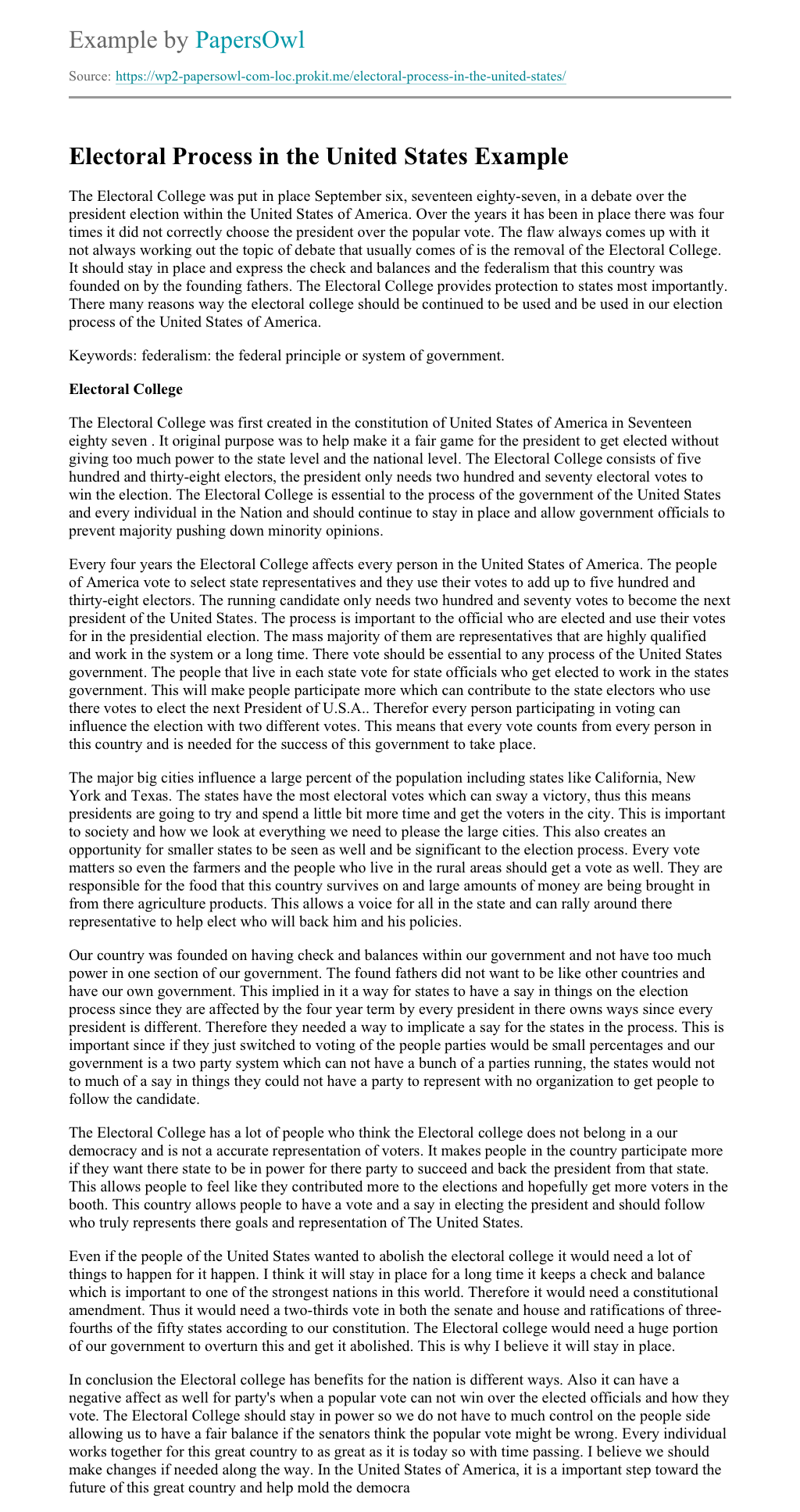 Against electoral college essay picture