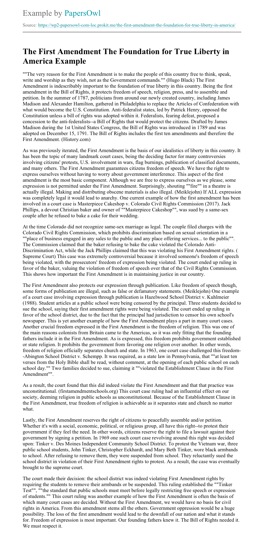 The Bill Of Rights Essays Example | WOW Essays bill of rights essays